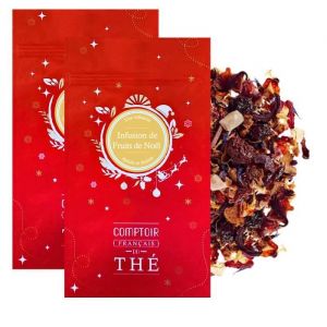 Infusion " Infusion de fruits de Noël " - 2 x sachets de 100 gr - COMPTOIR FRANÇAIS DU THÉ