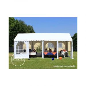 Intent24 Fr 4x6m tente de réception, PVC env. 550g/m², H. 2m, blanc