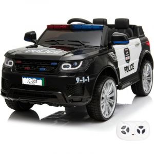 Kijana Voiture Electrique Police Pour Enfants Avec T&eacute;l&eacute;commande Et Carte Sd 0-6 Ans