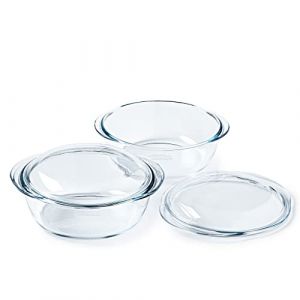 Pyrex Lot de 2 cocottes - Verre - Rond - 23 L