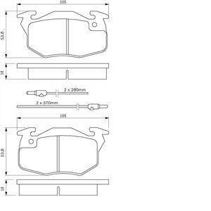 Bosch BP552 - 4 Plaquettes de frein Avant