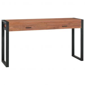 Image de VidaXL Bureau avec 2 tiroirs 140x40x75 cm Bois de teck recyclé