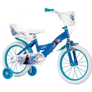 Guizmax Velo 16 pouces La Reine des Neiges 5/7 ans Stabilisateur Bleu