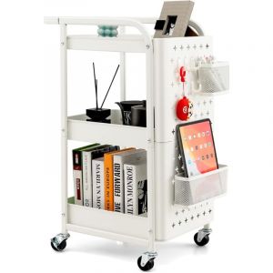 Desserte blanche roulante 52 x 33 x 75 cm