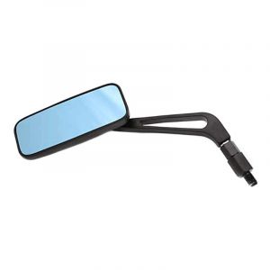 Rétroviseur moto Shin YO,paire, rectangulaire, noir, verre bleu, adaptateur YAMAHA