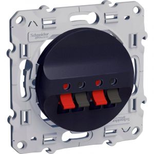 Schneider Electric Prise 2 pôles hauts parleurs Odace Anthracite