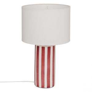 Atmosphera Lampe à poser champignon secteur Frida rouge grenat H47cm créateur d'intérieur