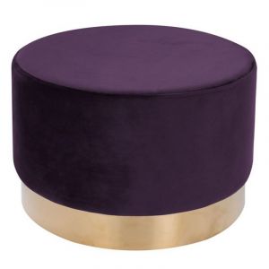 Image de Pouf Rond Déco "Nano" 55cm Violet Prix