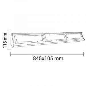 Optonica Barre led lumineuse étanche IP44 150W 840mm 15000lm - Blanc du Jour 6000K