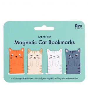 Jeux d'imagination marque-pages magnétiques chats enfant Rex London (x4)