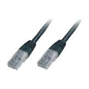 Goobay Cable Réseau RJ45 U/UTP C5e 0,5m noir (68643)