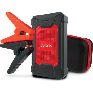 Auronic 12V Jumpstarter for Car 600A / 7,200 mAh 4-in-1 Starter Aid Incl. bag - Red/Black