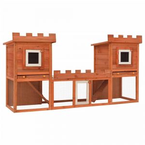 Image de Clapier large d'extérieur 192 x 50 x 101 cm avec maison double 02_0000603