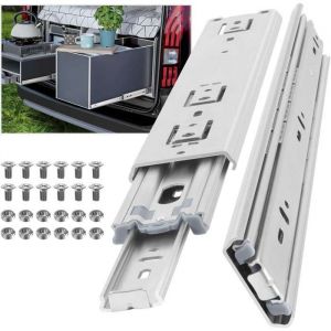 AOLISHENG - GLISSI&Egrave;RE DE TIROIR POUR CHARGES LOURDES - JUSQU'A 68 KG - 2 PI&Egrave;CES