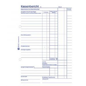 Image de Avery-Zweckform Formulaire de rapport de caisse 305 DIN A5 blanc ATT.INT.NUMBER_SHEETS: 50 autocopiant: non