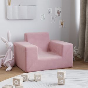 VidaXL Canapé pour enfants Rose Peluche douce - Pink