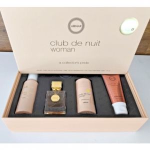 Armaf Club De Nuit Femme Coffret Cadeau Eau de Parfum 30 ml avec D&eacute;odorant, Cr&egrave;me pour les Mains et Laque pour Cheveux