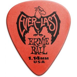 Ernie Ball MEDIATORS EVERLAST SACHET DE 12 ROUGE 1,14MM