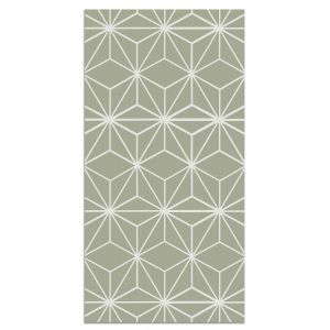 Tapis vinyle lignes d'&eacute;toiles vertes 300x200cm