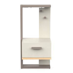 Calicosy Chevet 1 tiroir 39x31x84 cm taupe et crème - kidzo