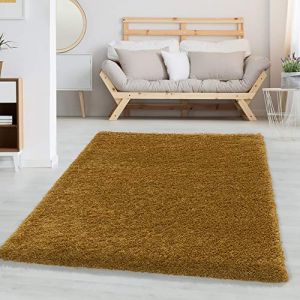 Carpetsale24 Uni Tapis de Salon Shaggy Uni Tapis Orcouleur 160x230 cm Chambre Tapis Poil Long Moelleux et Doux
