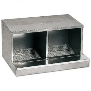 None Nid Pondoir En T&ocirc;le Galvanis&eacute;e 2 Cases