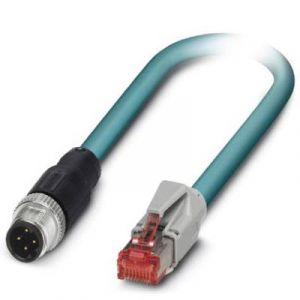 Phoenix contact C&acirc;ble de r&eacute;seau M12 / RJ45 CAT 5, CAT 5e - [1x M12 m&acirc;le - 1x RJ45 m&acirc;le] - 0.5 m - bleu - 1403497