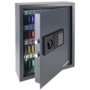 Hmf 2071-11 Coffre Fort a Clef, 71 Clés, Serrure Électronique, 46 x 36 x 12 cm, Anthracite