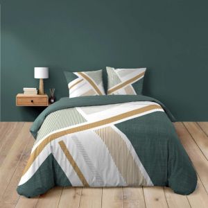 Douceur D'intérieur - Housse de couette 240x220 + 2 taies zephyr 100% coton