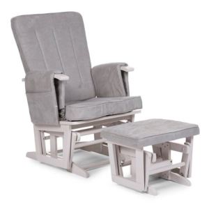 Image de Childhome Fauteuil à bascule moderne Stone Grey avec repose-pieds