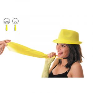 Party Pro Cravate satinée - Jaune fluo