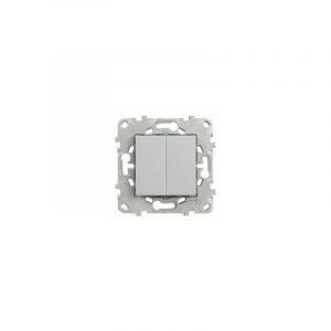Schneider Electric Mécanisme double poussoir + interrupteur Unica Alu