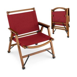 Chaise de camping pliable Coast - Max 150 kg - 56 x 55 x 65 cm - Rouge