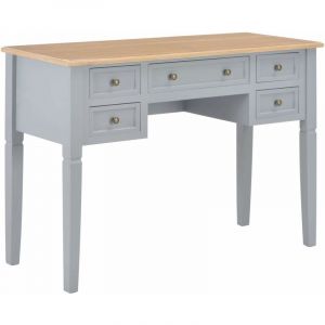 Bureau table meuble travail informatique gris 109,5 cm bois 0502121