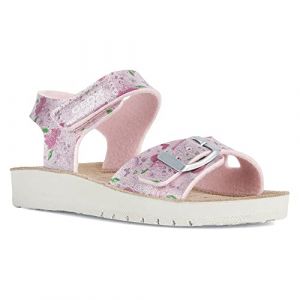 Geox Garçon Fille J Sandal Costarei Gi J15EAB0, Blanc (Pink), 24 EU