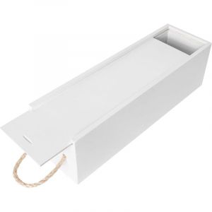Creative Deco Boîte Caisse à Vin en Bois Blanc Cadeau Vin Mariage 36 x 11 x 9,8 cm