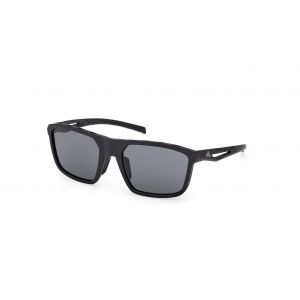 Adidas Sport Unisex SP0111 02A Lunettes de soleil Inject&eacute; Noir Fum&eacute;e Carr&eacute; Normale