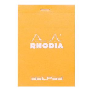 Rhodia 12558C - Dot Pad N°12 orange format 8,5 x 12 cm 160 pages - dot grid (grille de points)