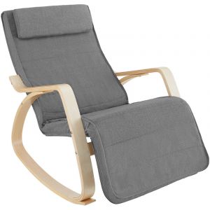 TecTake Fauteuil &agrave; bascule Onda - gris clair
