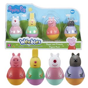 Image de WEEBLES, 4 Personnages Peppa Pig, Culbuto, Jouet d'éveil, Jouet pour Enfants dès 1 Ans, GIOCHI PREZIOSI, WE002