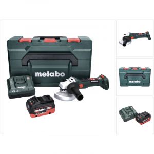 Metabo W 18 LT BL 11-125 Meuleuse d'angle sans fil 18 V 125 mm brushless + 1x Batterie 8,0 Ah + Chargeur + X