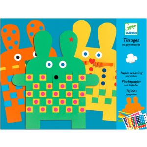 Image de Djeco Tissage et gommettes : 6 lapins