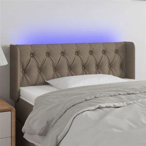 VidaXL Hoofdbord LED 103x16x78/88 cm stof taupe3123566