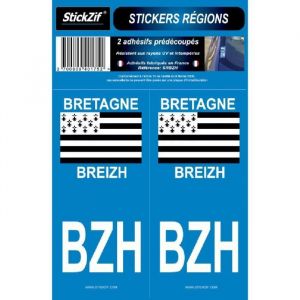 STICKZIF 2 Autocollants R&eacute;gion Bzh Bretagne SRBZH