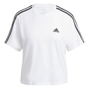Adidas Crop Top En Jersey Essentials 3-stripes Blanc, pointure X-Small - Blanc - Taille X-Small