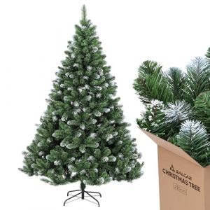 Salcar Sapin de Noël Artificiel avec Neige Arbre de Noël avec Système dOuverture Automatique 210 cm avec 805 Branches