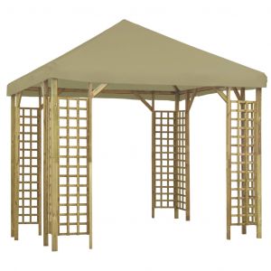 Image de VidaXL Belvédère 3x3 m Beige