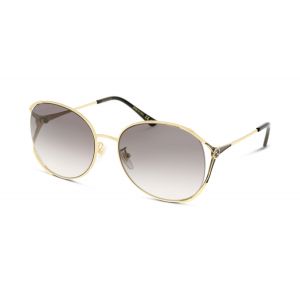Gucci Lunettes de soleil GG0650SK Dor&eacute;/Noir Gris D&eacute;grad&eacute; Large