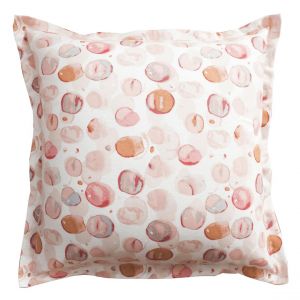 Taie d'oreiller coton PASTILLES - rose poudr&eacute;