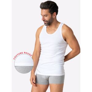 Image de Eminence D&eacute;bardeur Pur coton Premium Blanc Sans manches LES CLASSIQUES